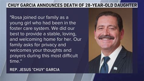 Chuy Garcia announces death of 28-year-old daughter
